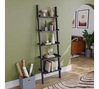 Lassic Vida Designs York Black 5 Tier Ladder Bookcase Freestanding Open Shelf (H)1890mm (W)560mm (D)325mm