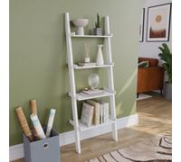 Lassic Vida Designs York White 4 Tier Ladder Bookcase Freestanding Open Shelf (H)1540mm (W)560mm (D)290mm