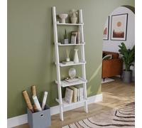 Lassic Vida Designs York White 5 Tier Ladder Bookcase Freestanding Open Shelf (H)1890mm (W)560mm (D)325mm