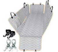 Lassie Dog Car Seat Covers for Back Seat, Waterproof Dog Car Hammock with Mesh Window Durable Scratch Proof Nonslip Pet Carseat Covers Universal Fit Protector for Cars, Trucks & SUVs