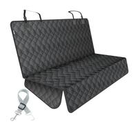 Lassie Waterproof Dog Car Seat Cover for Back Seat, Heavy-Dut Car Seat Covers for Dogs, Washable Bench Seat Cover Car, Universal Car Seat Protector for Backseats,Trucks & SUVs (137 X 127 CM) (Black)
