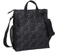 Lassig Casual Star Buggy Bag Stroller Bag Pram with Stroller Hooks and adjustable Shoulder Strap, Reflective Star Black