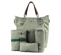 Lassig Green Label Mix 'n Match Diaper Bag Shoulder Bag Handbag Tote-Bag includes Matching Insulated Bottle Holder, wipeable Changing Mat, Stroller Hooks and lots of compartments, has different Colored Straps to Change Length of Bag, Light grey