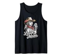 Lasso The Moon Western Cowgirl Holding Rope Tank Top