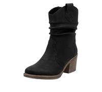 Rieker Womens Ladies Black Heeled Slouch Ankle Boots Size 4-8