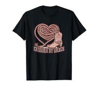 Lassoed by Grace Western Christian Cowgirl T-Shirt
