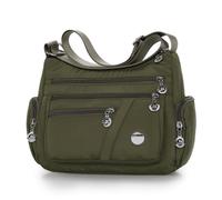 LassZone Crossbody Bags for Women Waterproof Nylon Shoulder Bag Lightweight Tote Handbag Multi Pocket Messenger bag Travel Purse for Casual Work School