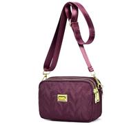 LassZone Ladies Girls Crossbody Bag Multi-Pocket Shoulder Bag Waterproof Nylon Handbag Small Cellphone Purse Wallet for Women