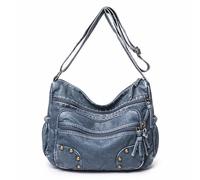 LassZone Soft Leather Handbags for Women Multi-Pocket Crossbody Messenger Bag Ladies Waterproof Satchel Purse Hobo Shoulder Bag for Travel Daily Use