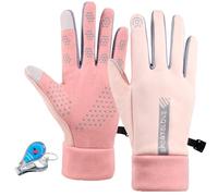 LassZone Waterproof Cycling Gloves for Women Non-Slip Touch Screen Running Gloves Winter Thermal Glove Cold Resistant Mittens for Driving Biking Climbing Hiking Outdoor Sports