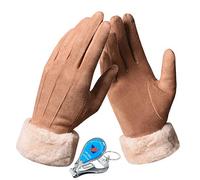 LassZone Winter Warm Gloves for Women with Fleece Lining Windproof Soft Suede Dress Gloves for Driving Running Skiing Cycling Camping etc.