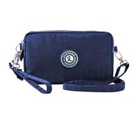 LassZone Women's Small Crossbody Bags Lightweight Nylon Cell Phone Purse Handbags 3 Layers Zipper Pockets Wristlet Wallet for Ladies Girls