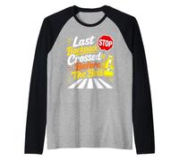 Last Backpack Crossed Before The Bell Crossing Guard Raglan Baseball Tee