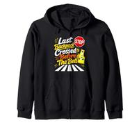 Last Backpack Crossed Before The Bell Crossing Guard Zip Hoodie