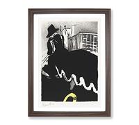 Last Ballad By Henri De Toulouse Lautrec Classic Painting Framed Print | A4 Walnut Framed Wall Art | Ready to Hang | Classic Historical Picture | Living Room Bedroom Lounge Office