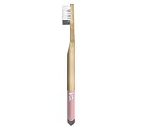 Last Brush® | Natural Bamboo Toothbrush | Castor Bean Bristles | Organic Biodegradable Handle | BPA Free | Coral Pink