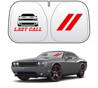 Last Call Car Windshield Sun Shade with Unique Logo Compatible for Dodge Challenger Charger Hornet Blocks UV Rays Sun Visor Protector Front Window Sunshade Visor Accessories