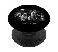 Last Call Club Dogs and Cats Smoking and Drinking Design PopSockets Adhesive PopGrip