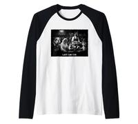 Last Call Club Dogs and Cats Smoking and Drinking Design Raglan Baseball Tee