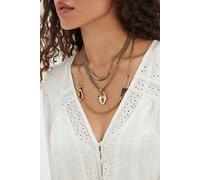 Last Call Layered Necklace at Free People in Gold - female