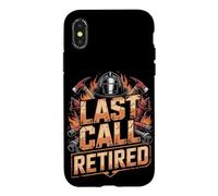 Last Call Retired Firefighter Fireman Case for iPhone X/XS