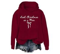 Last Christmas As A Miss Sweatshirt Christmas Bride To Be Sweatshirt Claret
