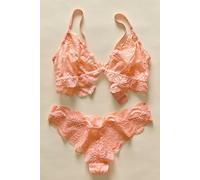 Last Dance Lace Triangle Bralette by Intimately at Free People in Spring Melon, Size: Medium - female