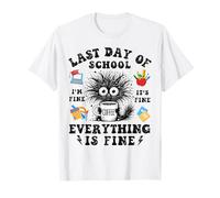 Last Day Of School-End Of School Year-I Survived Funny Cat T-Shirt