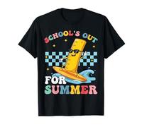 Last Day Of School Groovy School's Out For Summer Graduation T-Shirt