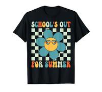 Last Day of School Summer Break Retro Groovy Flower T-Shirt