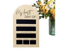 Last Day Table - Adjustable Portable Chalk Board Double-Sided Reusable Panel Light Memory Recording Tool | Kindergarten Student Photo Class Activity Souveni