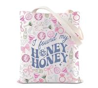 Last Disco Bride Handbag I Found My Honey Inspire Tote Bag Bachelorette Party Gift Dancing Queen Disco Theme Gifts (My Honey T UK)