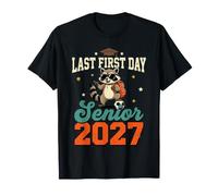 Last First Day Senior 2027 Raccoon Soccer Back to School T-Shirt