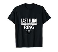 Last Fling Before The Ring Bachelorette Celebration Design T-Shirt