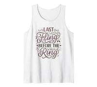 Last Fling Before The Ring Bachelorette Party Bride Tank Top