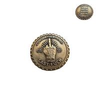 Last Fuck to Give Edc Challenge Coin, Heads and Tails Coin, Funny Lucky Adult Challenge Coins, Couple Dating Decision Token, Hilarious Sarcastic Gift for Burnout & No Fucks Left(1Pc)