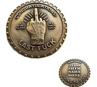 Last Fuck To Give Edc Challenge Coin,Novelty Middle Finger Sarcastic Coin,Double-Sided Funny Adult Humor Gift,Hilarious Collectible Gift For Men Women (1PC)