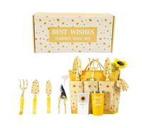 Last Gardening Present Set Highlighting Beautiful Flower Plan Finish with Essential Tools and Insulated Cup Metal Tools