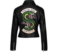 LAST HIDES Riverdale Southside Serpents Leather Jacket, Black, Motorcycle Style