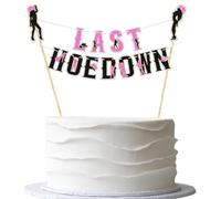 Last Hoedown Cake Topper - Western Cowgirl Bridal Shower Party Cake Bunting Banner - Last Rodeo Hoedown, Nash Bash Nashville Bachelorette Party Decorations