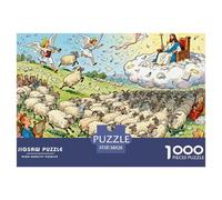 Last Judgment Sheep Lost Wooden Jigsaw Puzzle Waterproof 1000 Piece Puzzles for Adults Gifts Fun Educational Games