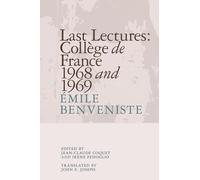 Last Lectures : College de France 1968 and 1969