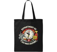 Last Minute Fix It Solutions Department Natural Cotton Tote Bag Black