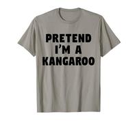Last Minute Funny Lazy Party Costume Idea Grey Kangaroo T-Shirt
