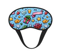 Last Minute Party Printed Sleep Black Edge Eye Mask, with Good Shading Effect, is an Ideal Choice for Travel, Meditation, Etc