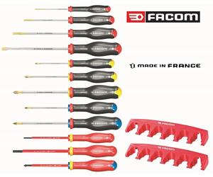 LAST ONE Facom AT.J12R1PB 12 Pce Protwist Screwdrivers Slot PH PZ VDE Wall Rack