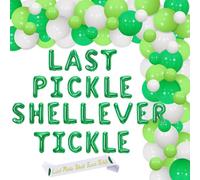 Last Pickle Bridal Shower Decorations, Green Last Pickle She'll Ever Tickle Balloon Banner, Pickle Theme Letter Foil Balloons,Funny Pickle Bachelorette Engagement Wedding Bridal Shower Party Supplies