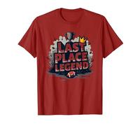 Last Place Legend Fantasy Football Loser Crown Trophy T-Shirt, Men, Cranberry, M