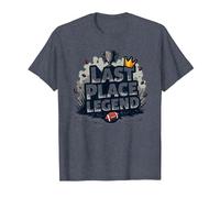 Last Place Legend Fantasy Football Loser Crown Trophy T-Shirt, Men, Heather Blue, L