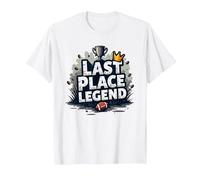 Last Place Legend Fantasy Football Loser Crown Trophy T-Shirt, Men, White, 6XL